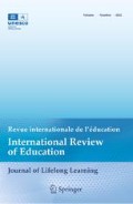 Learning in non-formal education: Is it “youthful” for youth in action? |  International Review of Education