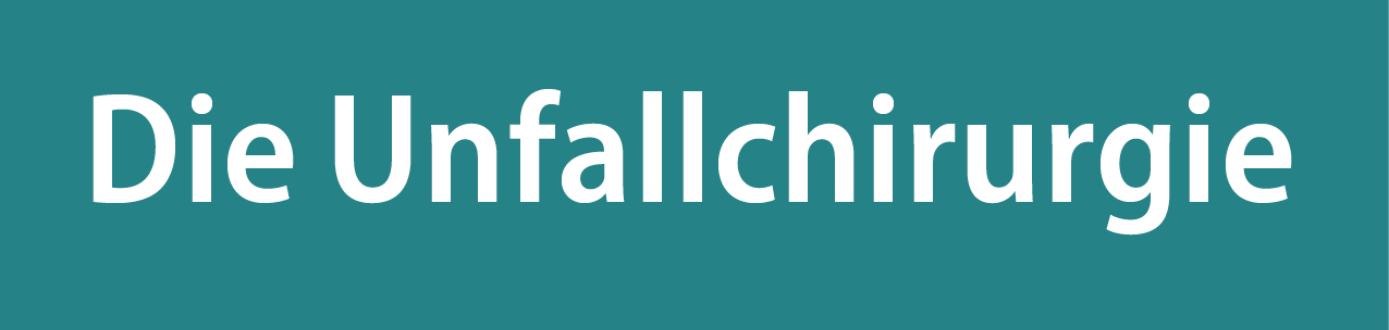Schriftzug Die Unfallchirurgie