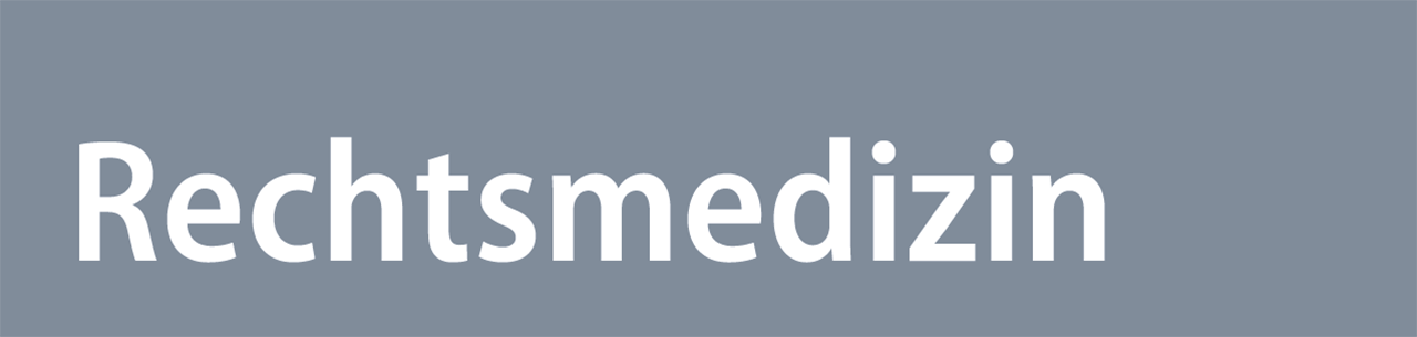 Schriftzug Die Rechtsmedizin