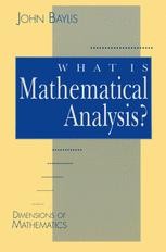 What Is Mathematical Analysis Springerlink What Is Mathematical Analysis Springerlink