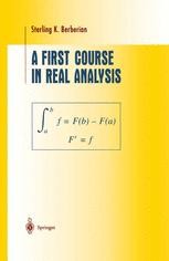 A First Course In Real Analysis | SpringerLink