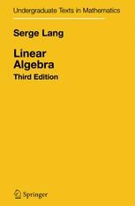 【美品】洋書　Serge Lang Algebra Linear Algebra | SpringerLink