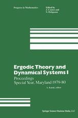 Ergodic Theory and Dynamical Systems I: Proceedings Special Year ...