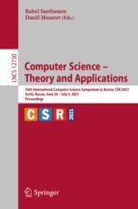 Computer Science β Theory and Applications: 16th International Computer ...