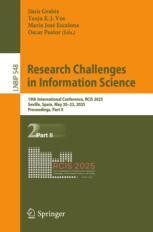 Research Challenges in Information Science: 19th International ...