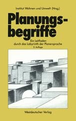 Planungsbegriffe: Ein Leitfaden durch das Labyrinth der Planersprache  SpringerLink