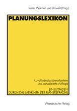 Planungslexikon: Ein Leitfaden durch das Labyrinth der Planersprache  SpringerLink