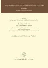 Joint ventures als Marketing-Problem | SpringerLink