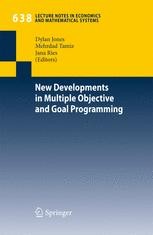 New Developments in Multiple Objective and Goal Programming | SpringerLink