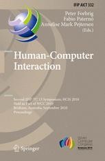 Human-Computer Interaction: Second IFIP TC 13 Symposium, HCIS 2010 ...