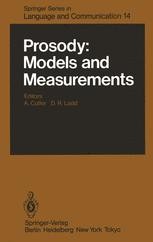 Prosody: Models and Measurements | Springer Nature Link