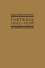 Vorträge der Bibliothek Warburg | Springer Nature Link