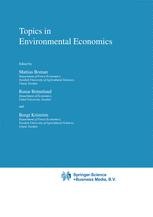 洋書 Topics in Environmental Economics 洋書 Topics in Environmental Economics 978-3-030-16268-9.jpg