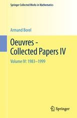 Oeuvres - Collected Papers IV: 1983 - 1999 | SpringerLink
