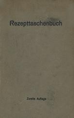 Rezepttaschenbuch Nebst Anhang Ch Harms Springer