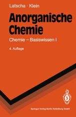 Anorganische Chemie Chemie Basiswissen I Hans P Latscha Palgrave Macmillan