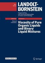 Viscosity of Pure Organic Liquids and Binary Liquid Mixtures | Springer ...