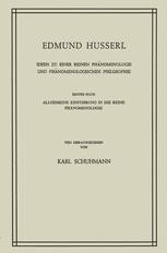 Ideen zu Einer Reinen Phänomenologie und Phänomenologischen