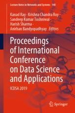 Proceedings Of International Conference On Data Science And Applications Icdsa 2019 Kanad Ray Springer