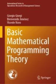 Basic Mathematical Programming Theory | Springer Nature Link