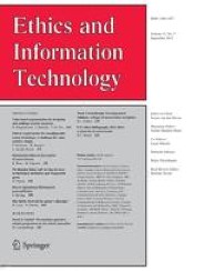 cover - Ethics and information technology