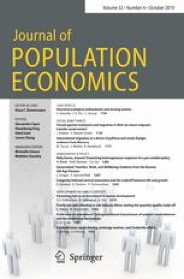 Journal of Population Economics Home