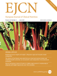 Volume 70 | European Journal of Clinical Nutrition