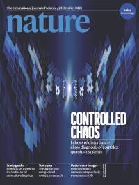 Image of the journal Nature, a well-known scholarly journal. 