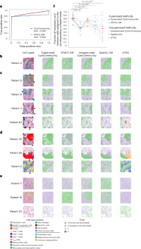 Performance evaluation of the supervised CytoCommunity algorithm using stratified single-cell spatial proteomics data.