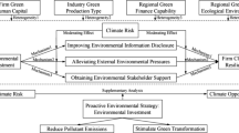 Proactive green innovation and firm climate resilience: the nonlinear ...