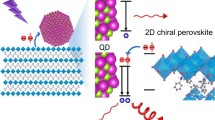 Strategic integration of 2D perovskite and chiral quantum dot hybrid ...