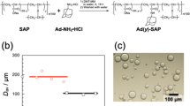 ABSTRACT Carboxylated polymer microspheres were prepared by multi steps seeded polymerization using methacrylic acid as a comonomer. Ethylene glycol dimethacrylate was used as a crosslinking agent in the second step of seeded copolymerization to provide a crosslinked network in order to limit the penetration of carboxyl group to interior of the microspheres. In this research a series of polystyrene/poly(methyl methacrylate-ethylene glycol dimethacrylate)/poly(methyl methacrylate-methacrylic acid) composite polymer microspheres with varying proportion of methacrylic acid were prepared. Carboxyl group density increased with the increase of methacrylic acid content in the recipe. Physical immobilization of some biologically active macromolecules was studied at the respective isoelectric pH value under similar conditions. The specific activities of adsorbed trypsin on different composite polymer microspheres were also measured. SIMILAR CONTENT BEING VIEWED BY OTHERS THE MACROSCOPIC SHAPE OF ASSEMBLIES FORMED FROM MICROPARTICLES BASED ON HOST–GUEST INTERACTION DEPENDENT ON THE GUEST CONTENT Article Open access 18 March 2021 HYDROTHERMAL CROSSLINKING OF POLY(FLUORENYLAMINE) WITH STYRYL SIDE CHAINS TO PRODUCE INSOLUBLE FLUORESCENT MICROPARTICLES Article 14 July 2022 INFLUENCE OF NANOPARTICLE ENCAPSULATION AND ENCODING ON THE SURFACE CHEMISTRY OF POLYMER CARRIER BEADS Article Open access 24 July 2023 ARTICLE PDF REFERENCES * M. S. Rosa and F. Jacqueline, _J. Polym. Sci., Part A: Polym. Chem._, 35, 1605 (1997). * K. Kang, C. Y. Kan, Y. Du, and D. S. Liu, _J. Appl. Polym. Sci._, 92, 433 (2004). * A. Tuncel and E. Serpen, _Colloid Polym. Sci._, 279, 240 (2001). * J. Ugelstad, A. Berge, T. Ellingsen, R. Schmid, T. N. Nilsen, P. C. Mørk, P. Stenstad, E. Hornes, and Ø. Osvik, _Prog. Polym. Sci._, 17, 87 (1992). * M. Okubo, E. Ese, and T. Yamashita, _J. Polym. Sci., Part A: Polym. Chem._, 36, 2513 (1998). * S. Omi, K. I. Katami, T. Taguchi, K. Kaneko, and M. Iso, _J. Appl. Polym. Sci._, 57, 1013 (1995). * S. Gu, S. Inukai, and M. Konno, _J. Chem. Eng._, 36, 1231 (2003). * Y. Almog, S. Reich, and P. Levy, _Br. Polym. J._, 14, 131 (1982). * K. E. J. Barette, “Dispersion polymerization in Organic Media,” Wiley, London, 1975. * H. Ahmad, M. A. J. Miah, S. Pervin, and M. M. Rahman, _Colloid Polym. Sci._, 281, 897 (2003). * J. S. Song, F. Tronc, and M. A. Winnik, _J. Am. Chem. Soc._, 126, 6562 (2004). * M. Yasuda, H. Seki, H. Yokoyama, H. Ogino, K. Ishimi, and H. Ishikawa, _Macromolecules_, 34, 3261 (2001). * D. Y. Lee and J. H. Kim, _J. Appl. Polym. Sci._, 69, 543 (1998). * K. Kang, C. Kan, Y. Du, and D. Liu, _Eur. Polym. J._, 41, 439 (2005). * W. J. Liu, W. D. He, Y. M. Wang, D. Wang, and Z. C. Zhang, _Polym. Int._, 55, 520 (2006). * H. T. Zhang, H. Huang, R. Sun, and J. X. Huang, _J. Appl. Polym. Sci._, 99, 3586 (2006). * H. Ahmad, A. M. I. Ali, and M. A. J. Miah, _J. Polym. Mater._, 18, 287 (2001). * M. Laskowski, _Methods Enzymol._, 2, 26 (1955). * J. S. Song and M. A. Winnik, _Macromolecules_, 38, 8300 (2005). * M. Okubo and H. Ahmad, _Colloid Polym. Sci._, 274, 112 (1996). Download references AUTHOR INFORMATION AUTHORS AND AFFILIATIONS * Department of Chemistry, Rajshahi University, Rajshahi, 6205, Bangladesh Hasan Ahmad, Md. Masem Hossain, Md. Mahbubor Rahman & M A Jalil Miah Authors * Hasan Ahmad View author publications You can also search for this author inPubMed Google Scholar * Md. Masem Hossain View author publications You can also search for this author inPubMed Google Scholar * Md. Mahbubor Rahman View author publications You can also search for this author inPubMed Google Scholar * M A Jalil Miah View author publications You can also search for this author inPubMed Google Scholar CORRESPONDING AUTHOR Correspondence to Hasan Ahmad. RIGHTS AND PERMISSIONS Reprints and permissions ABOUT THIS ARTICLE CITE THIS ARTICLE Ahmad, H., Hossain, M., Rahman, M. _et al._ Monodispersed Carboxylated Composite Polymer Microspheres and Physical Immobilization of Biomolecules. _Polym J_ 39, 428–434 (2007). https://doi.org/10.1295/polymj.PJ2006204 Download citation * Received: 27 December 2006 * Accepted: 06 February 2007 * Published: 15 March 2007 * Issue Date: 01 May 2007 * DOI: https://doi.org/10.1295/polymj.PJ2006204 SHARE THIS ARTICLE Anyone you share the following link with will be able to read this content: Get shareable link Sorry, a shareable link is not currently available for this article. Copy to clipboard Provided by the Springer Nature SharedIt content-sharing initiative KEYWORDS * Carboxylated Polymer * Biomolecules * Immobilization * Specific Activity * Hydrophilic