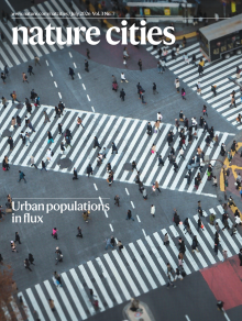 Nature Cities July 2026 cover: Urban populations in flux