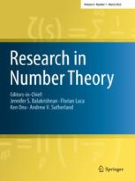 research in number theory