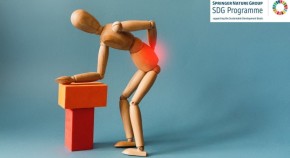 model of man bending over with back pain