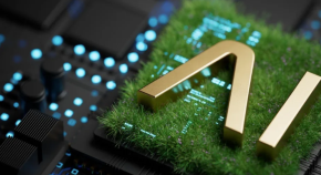 An AI logo on an electronic chip.