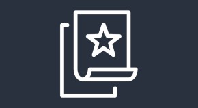 Icon of an article with a star icon