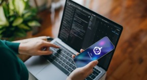 Smart city and abstract dot point connect with gradient line, big data connection technology concept.