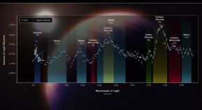 JWST spectrum of a transiting exoplanet.