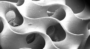 Electron microscope image of a 3D printed material