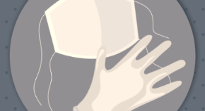 Image of face mask and glove