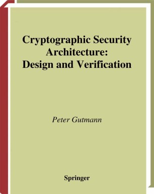 Cryptographic Security Architecture Springerlink