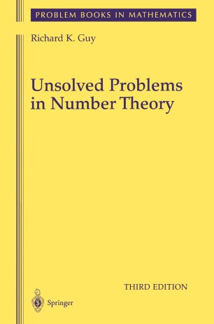 Unsolved Problems In Number Theory | Springerlink