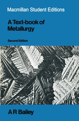A Text Book Of Metallurgy Springerlink