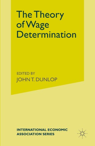 The Theory of Wage Determination | SpringerLink