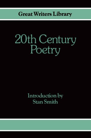 20th-Century Poetry | SpringerLink