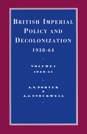 British Imperial Policy And Decolonization 1938 64 Springerlink