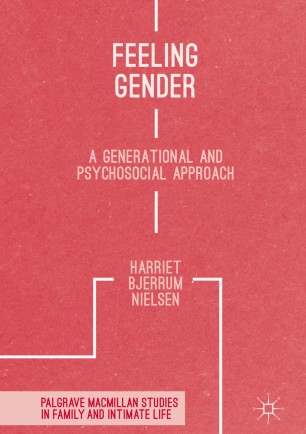 Front cover of Feeling Gender with text and a coral red background