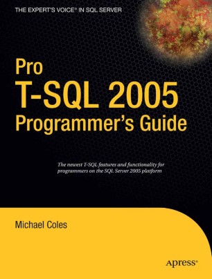 Pro T Sql 2005 Programmer S Guide Springerlink