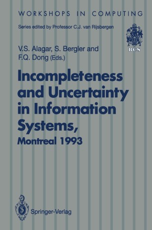 Incompleteness And Uncertainty In Information Systems Springerlink